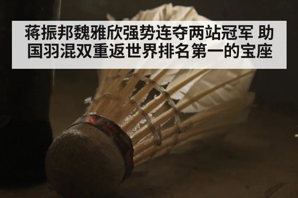 蒋振邦魏雅欣强势连夺两站冠军 助国羽混双重返世界排名第一的宝座